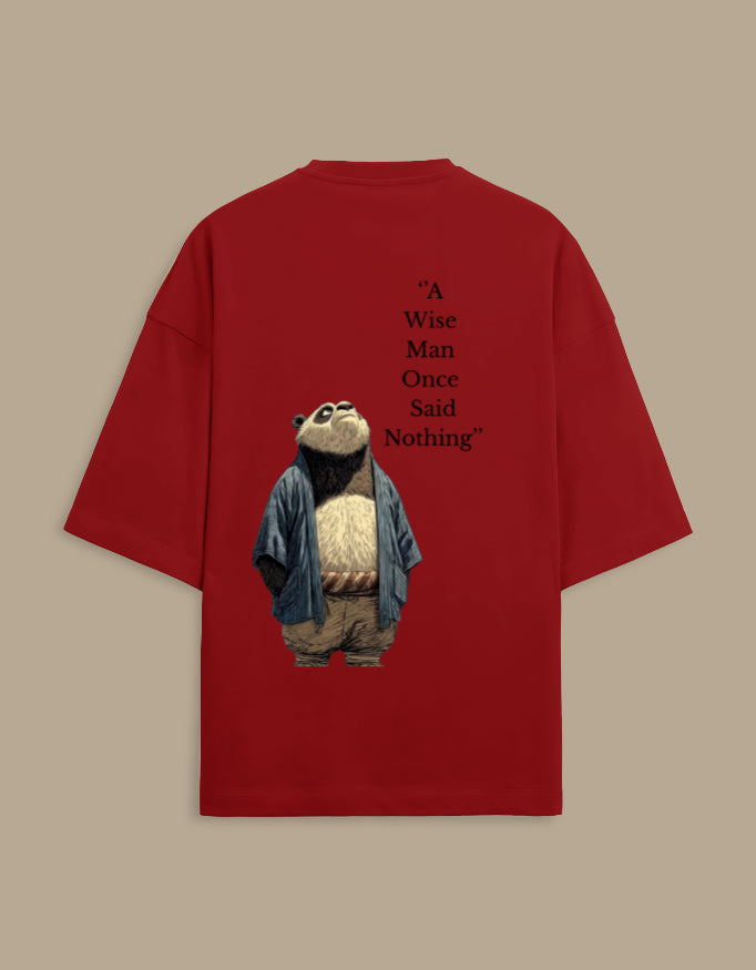 Panda Design Oversized Cotton T-Shirt