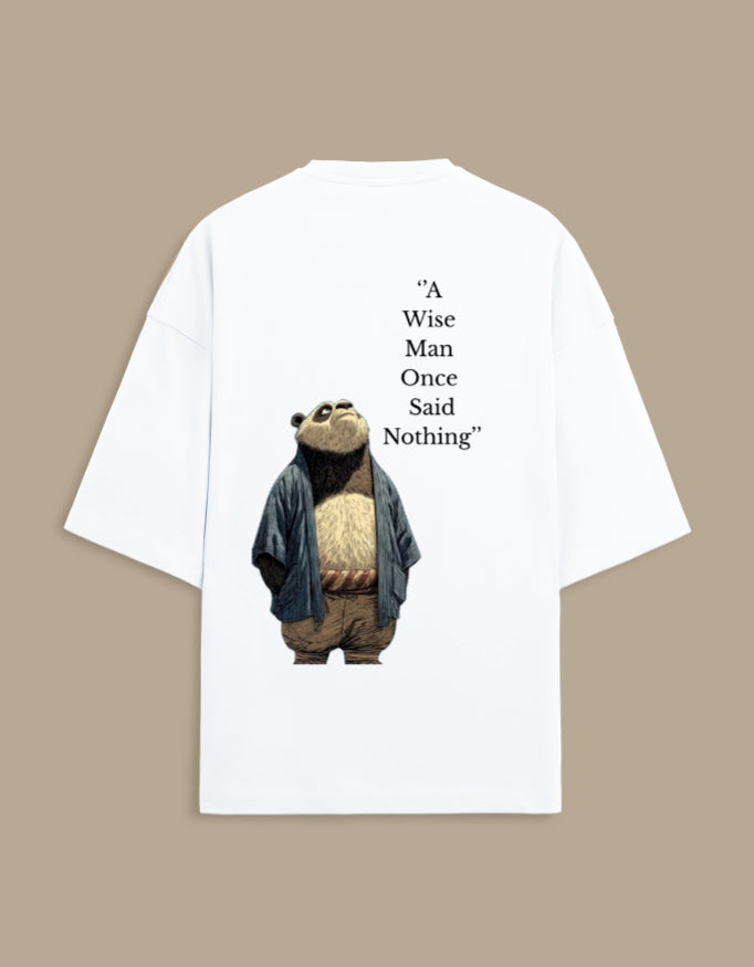 Panda Design Oversized Cotton T-Shirt