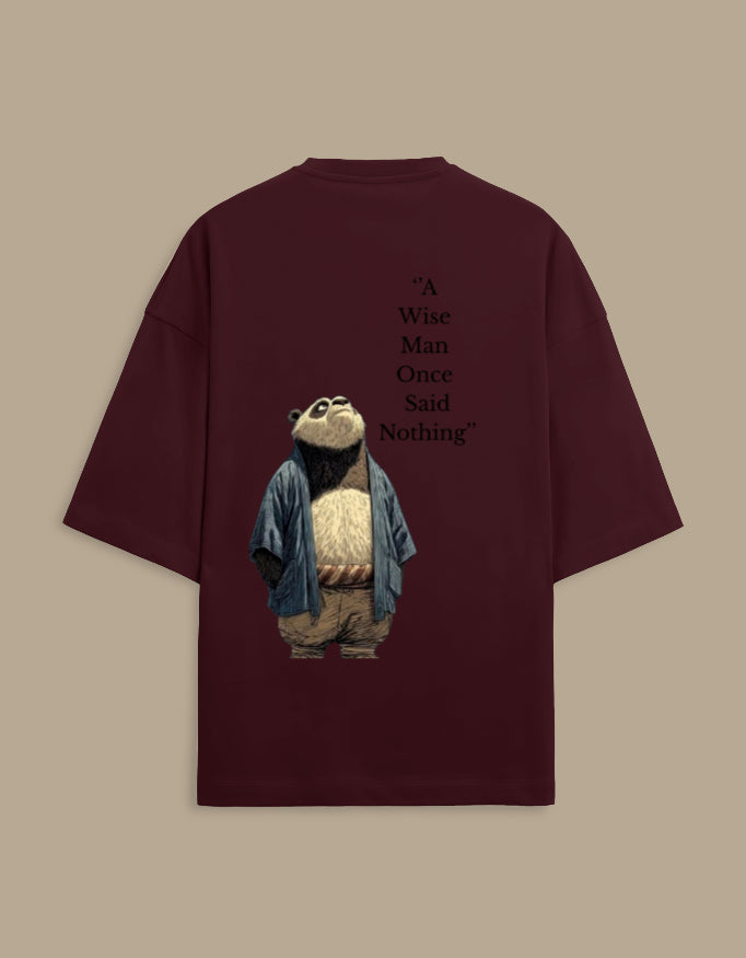 Panda Design Oversized Cotton T-Shirt