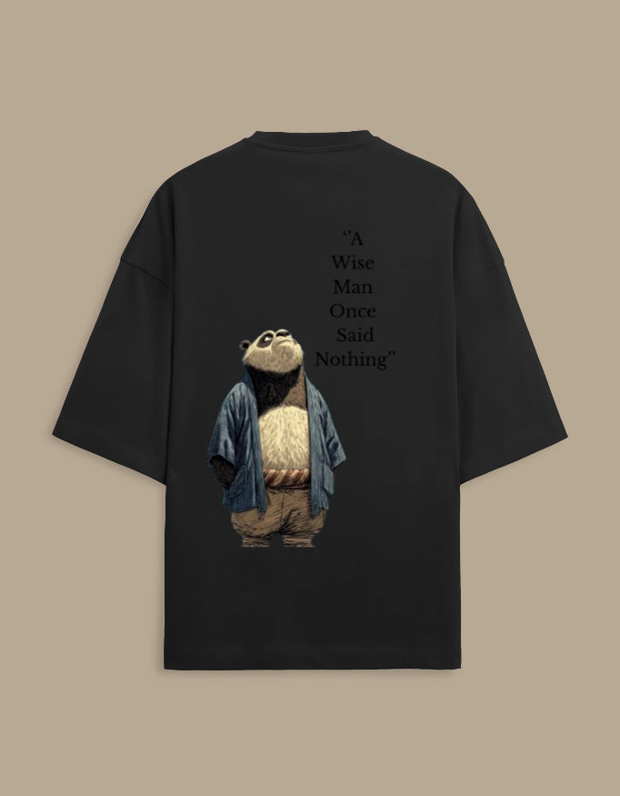 Panda Design Oversized Cotton T-Shirt