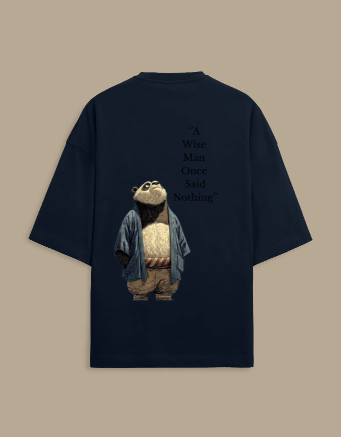Panda Design Oversized Cotton T-Shirt
