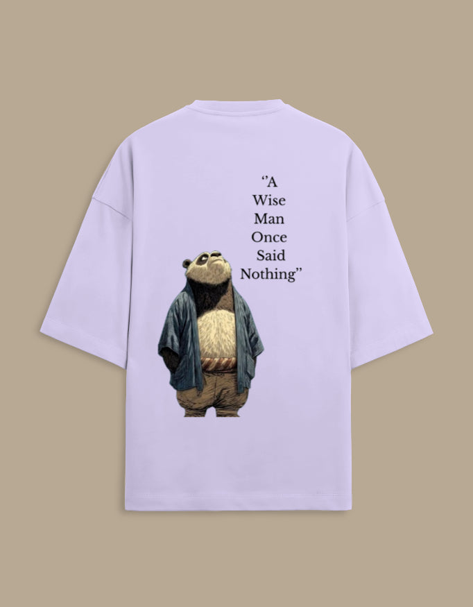 Panda Design Oversized Cotton T-Shirt