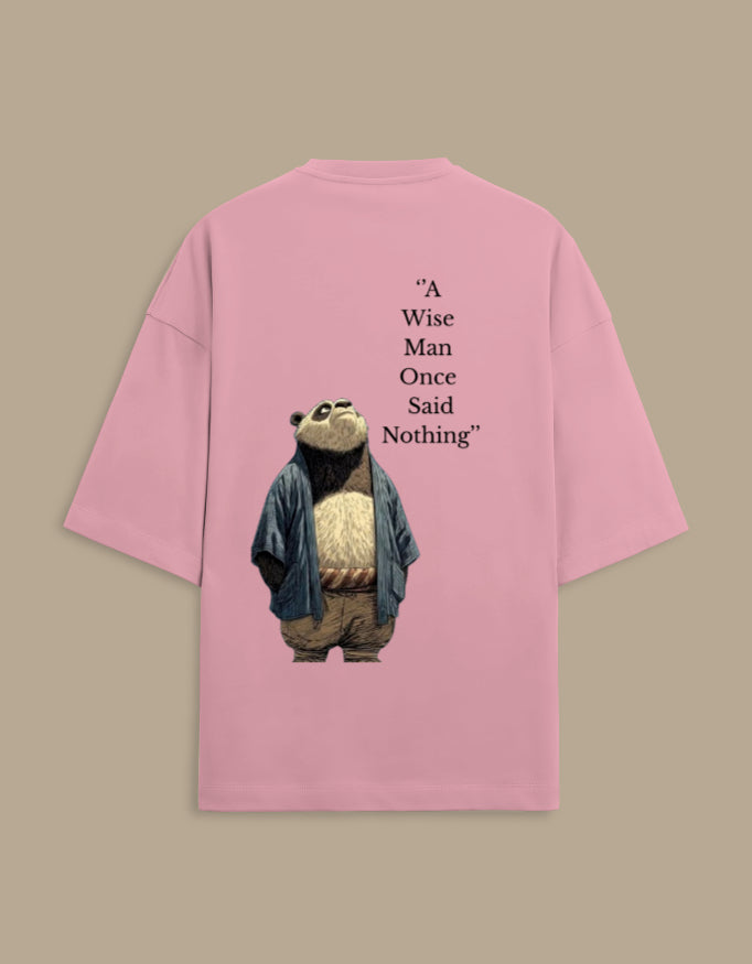 Panda Design Oversized Cotton T-Shirt