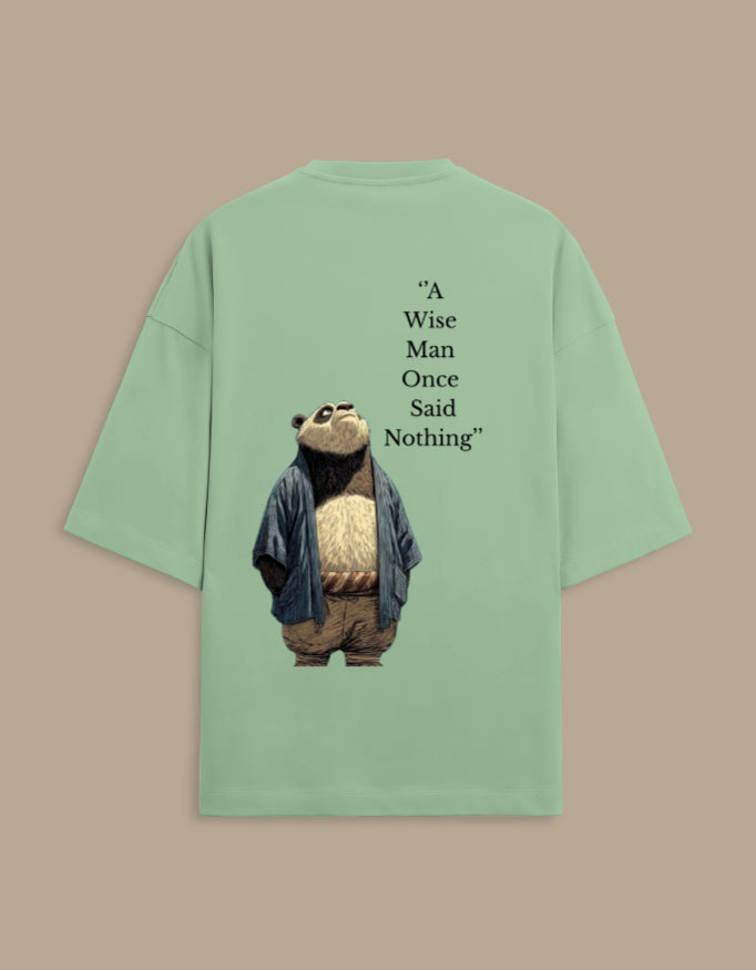 Panda Design Oversized Cotton T-Shirt