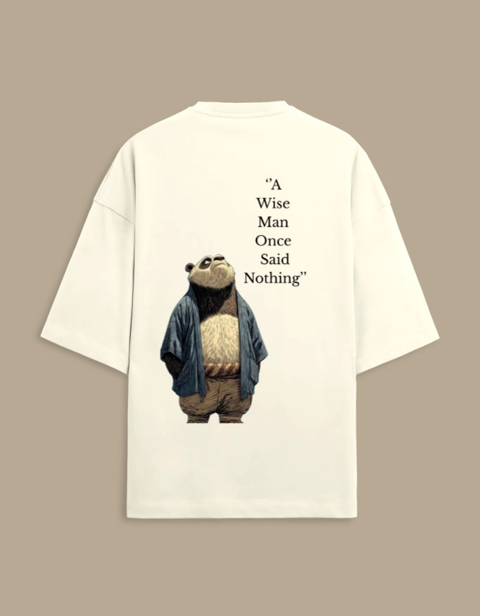 Panda Design Oversized Cotton T-Shirt