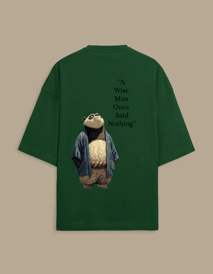 Panda Design Oversized Cotton T-Shirt